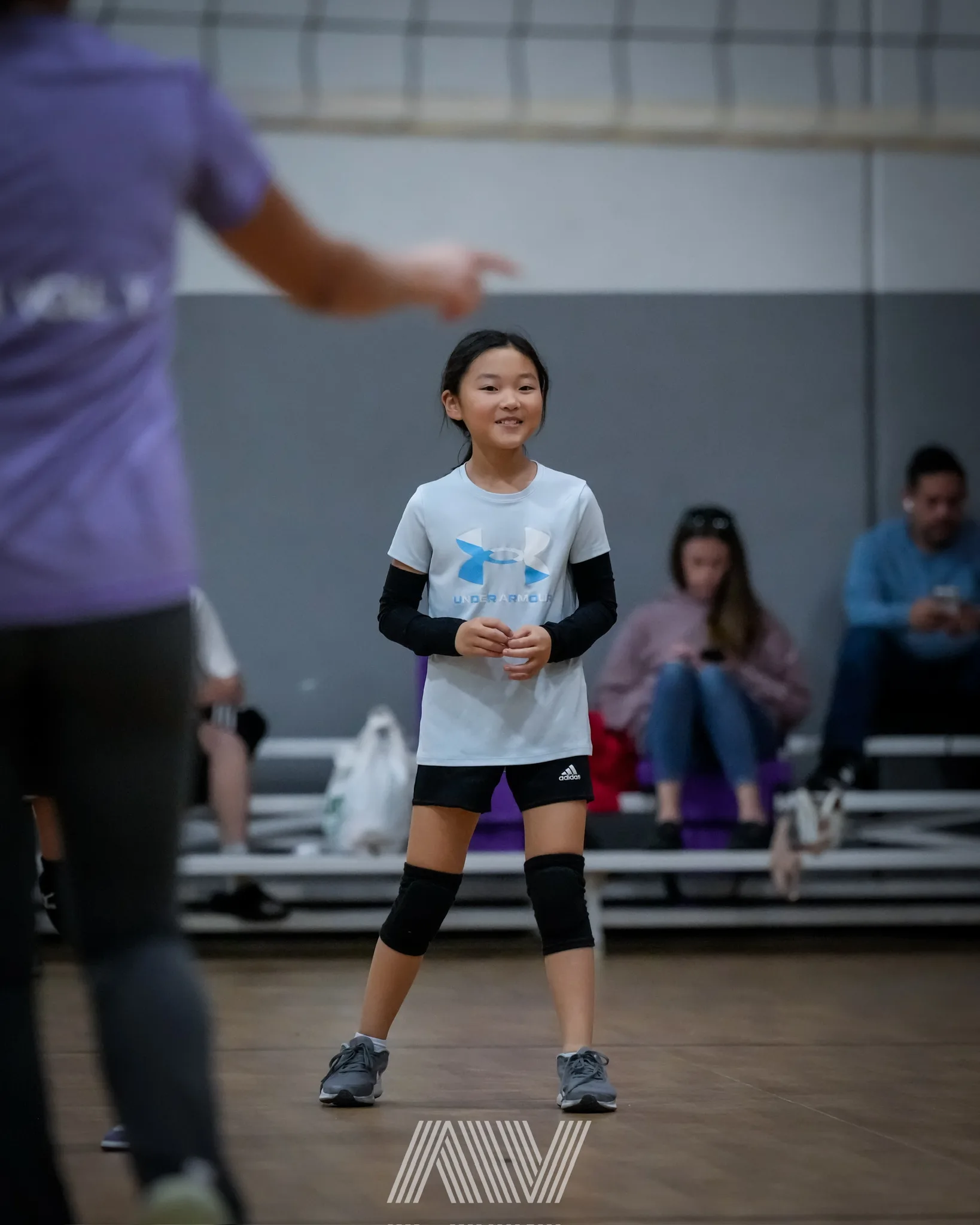 A4 Volleyball athlete ready for play